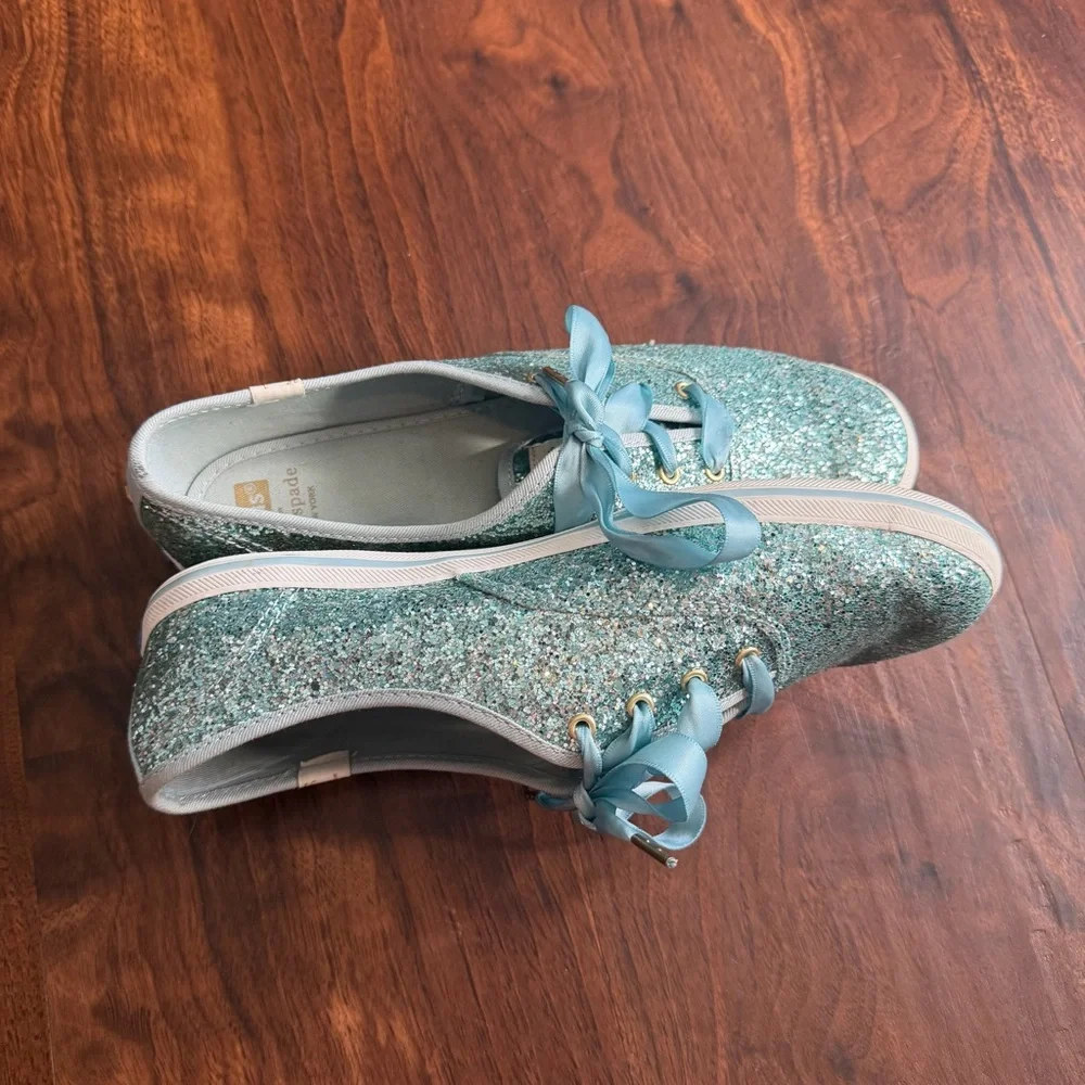 Keds × Kate Spade New York Champion Glitter Sneaker In Blue - Picture 6 of 8